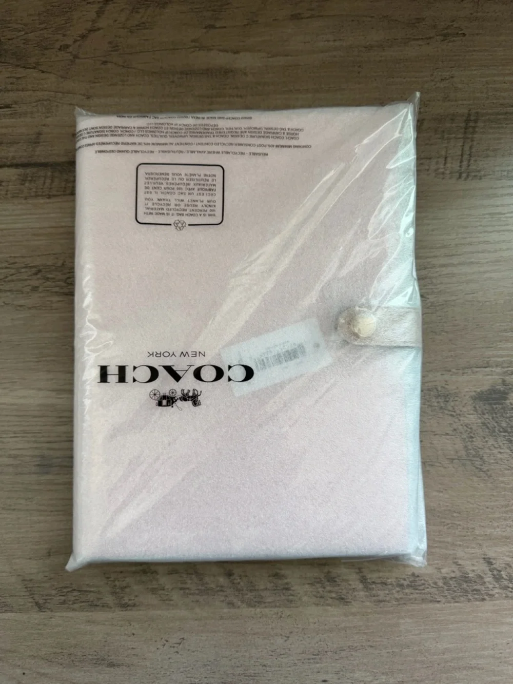 Coach Powder Pink Notebook In Signature Canvas